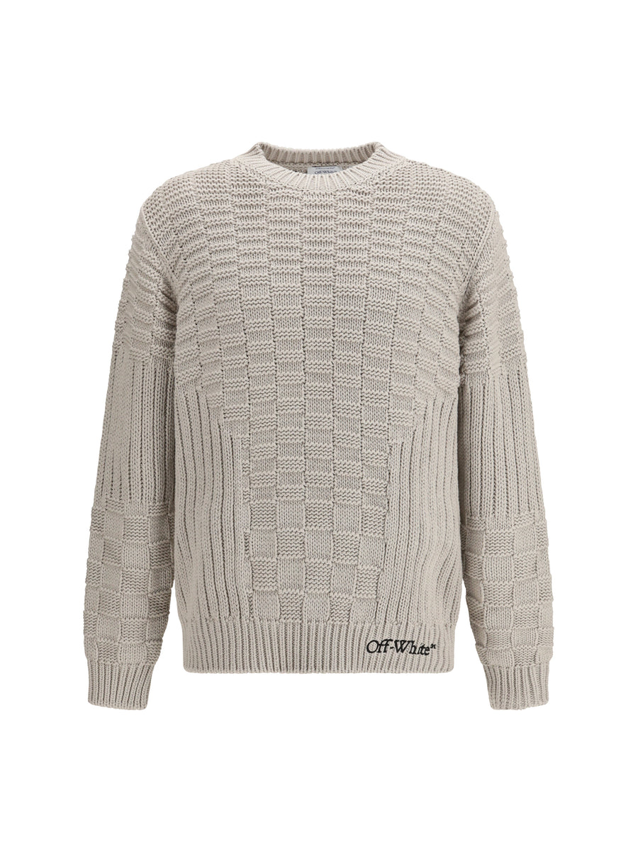 Off-White 100% cotton sweater in gray