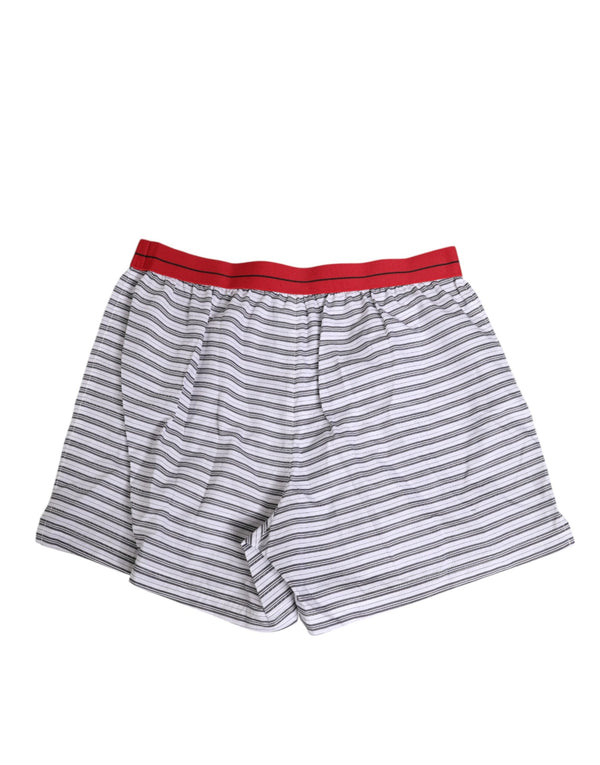 Dolce & Gabbana 100% Cotton swim shorts in white
