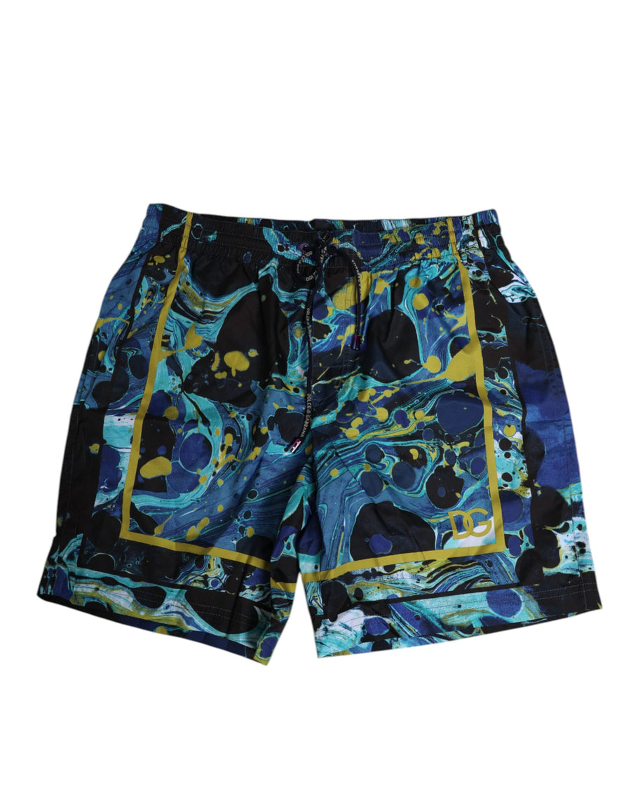 Dolce & Gabbana Polyester blend swim shorts in blue