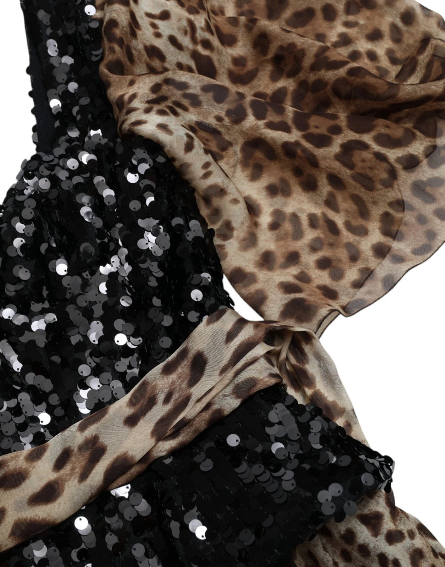 Dolce & Gabbana 70% Silk 30% Nylon; Inner: 70% Silk 16% Cotton 8% Nylon 8% Elastane maxi dress in brown