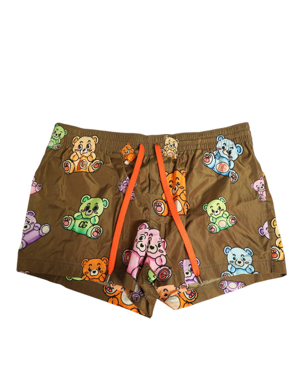 Dolce & Gabbana 100% Polyester swim shorts in brown