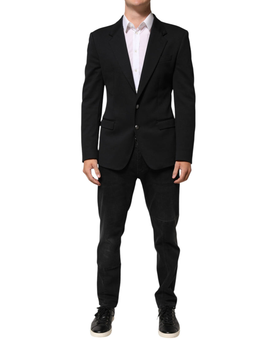 Dolce & Gabbana 75% Cotton blazer in black