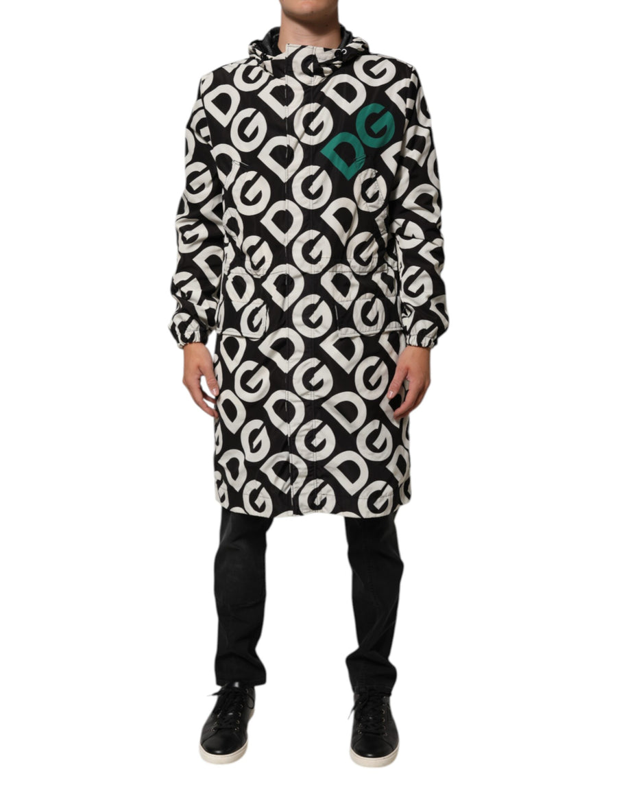 Dolce & Gabbana 100% Polyester hooded jacket in black