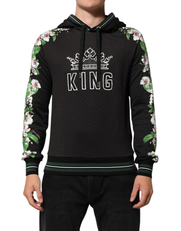 Dolce & Gabbana 100% Cotton; Lining: 96% Silk hoodie in black