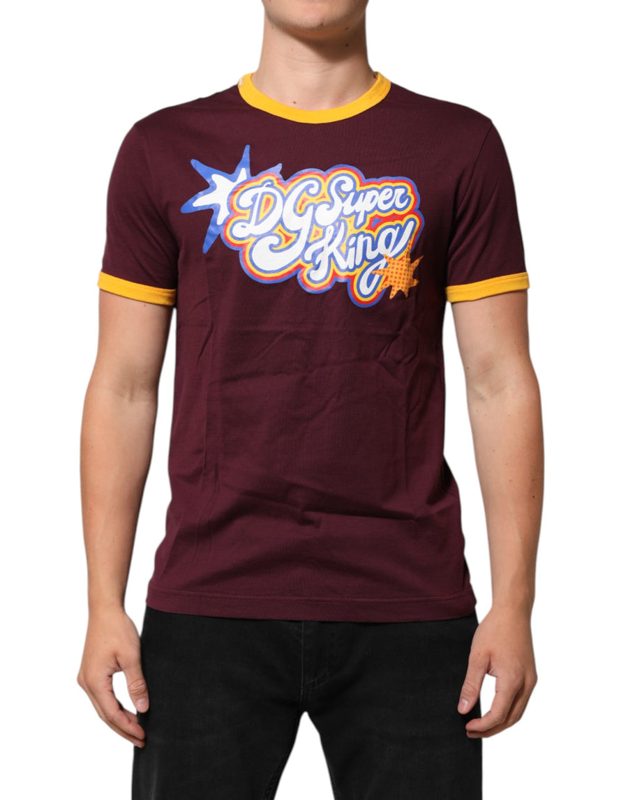 Dolce & Gabbana 100% Cotton t-shirt in burgundy