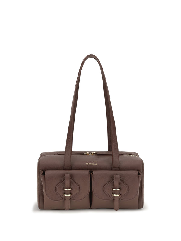 Coccinelle 100% Calf Leather Bos Taurus shoulder bag in brown