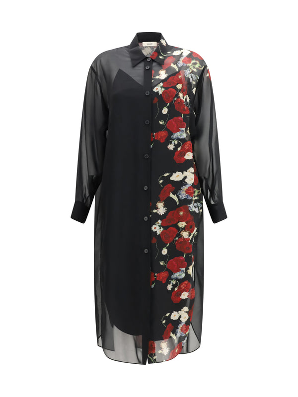 Khaite 100% Silk dress in black