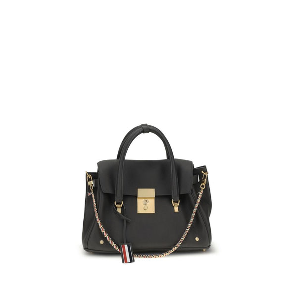 Thom Browne 100% Calf Leather Bos Taurus top handle bag in gray