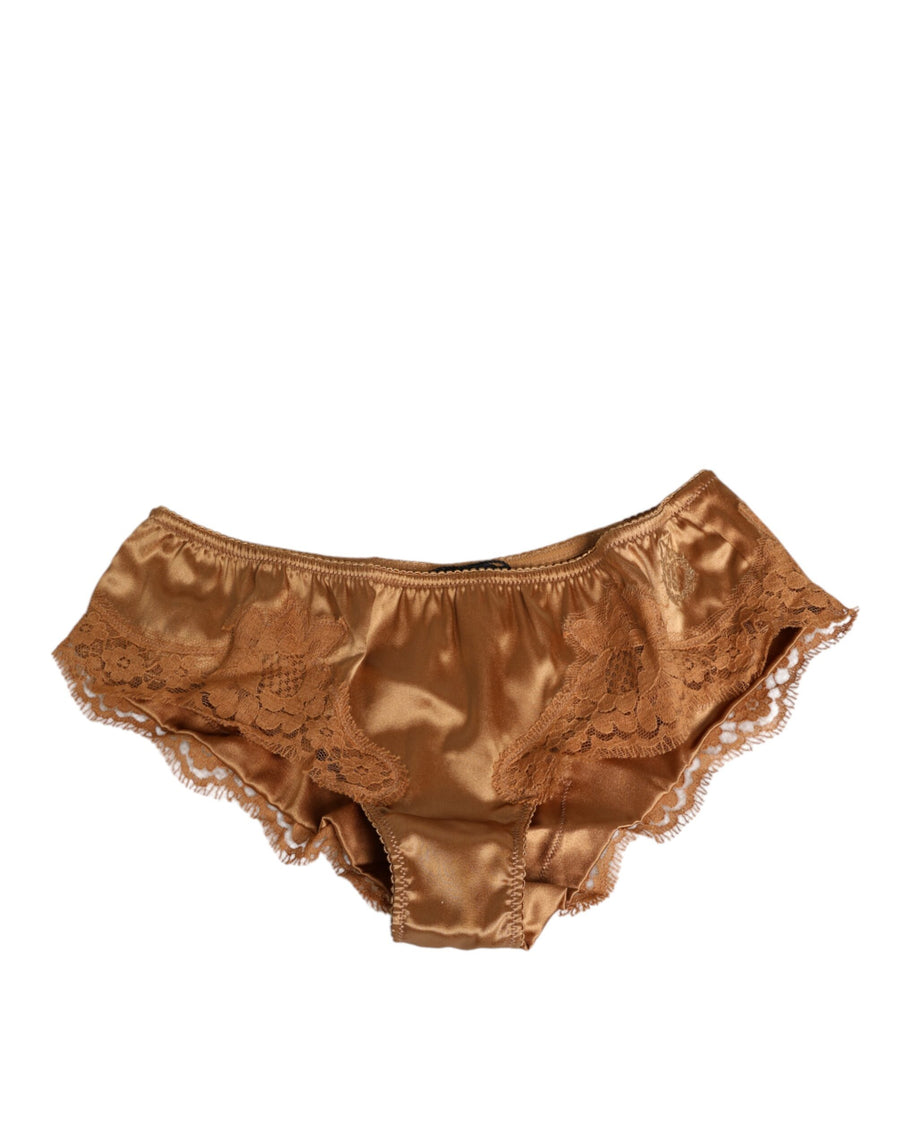 Dolce & Gabbana 80% Silk brief panties in brown