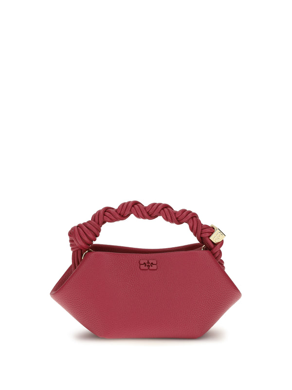 Ganni 52% Recycled Polyester; 48% Thermoplastic Polyurethane top handle bag in red
