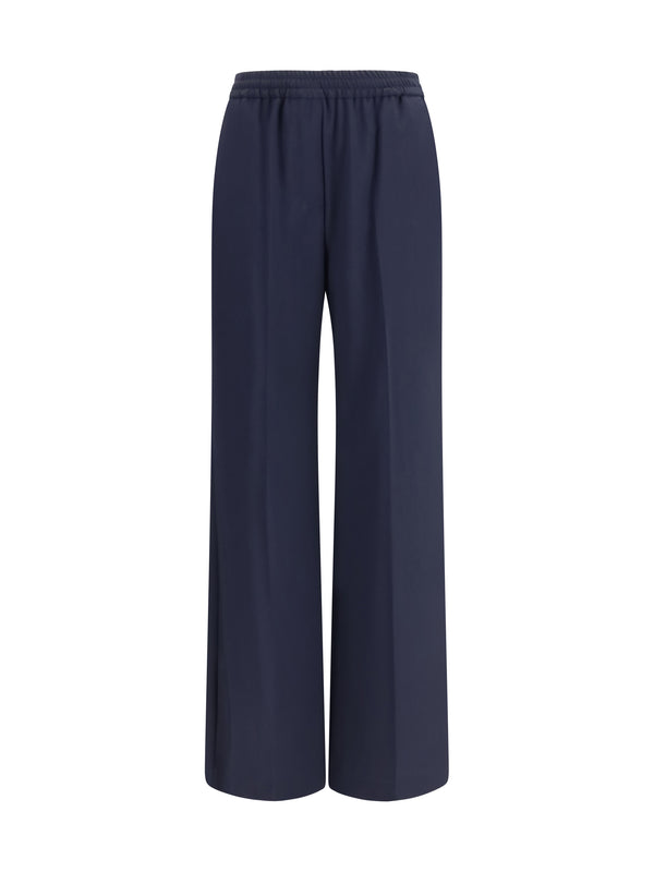 Max Mara Weekend 100% Fleece Wool Ovis Aries trousers in navy