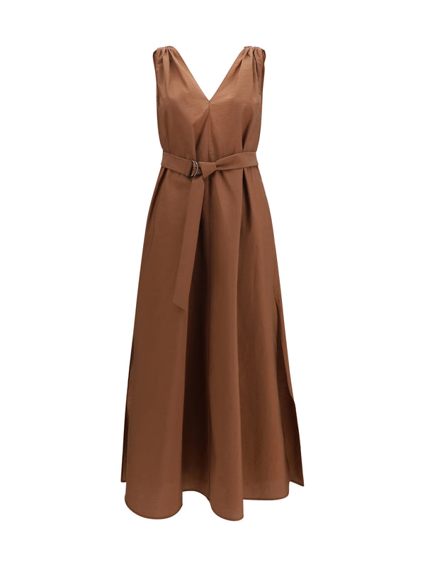 Brunello Cucinelli 75% Cotton dress in brown