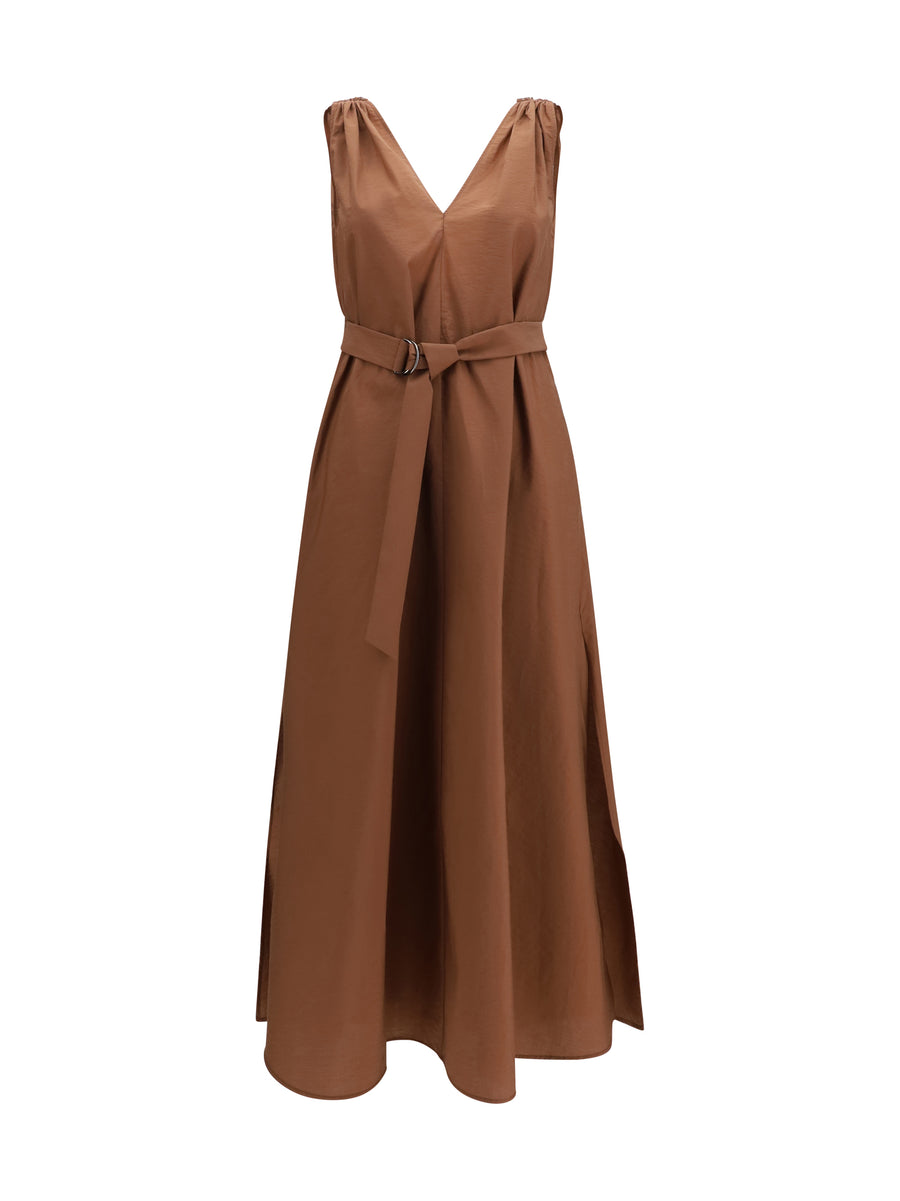Brunello Cucinelli 75% Cotton dress in brown