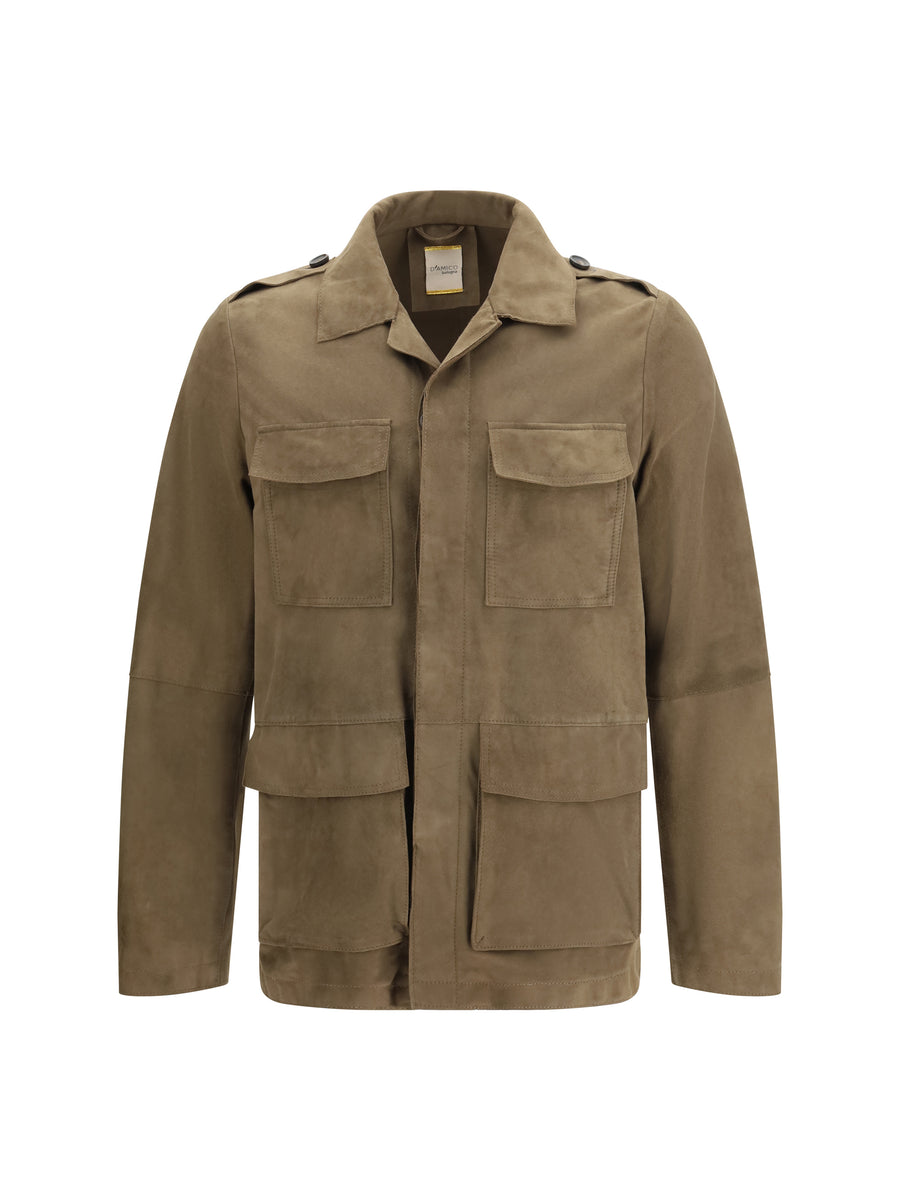D'Amico 100% Goat Suede/Hircus Goatskin jacket in beige