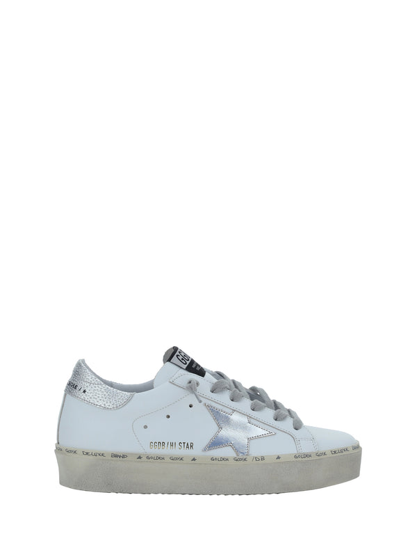Golden Goose Upper: 95% calf leather sneaker in white