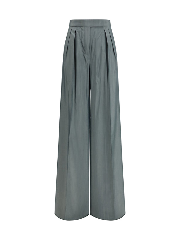 Max Mara 75% Virgin Wool (Ovis Aries); 25% Silk trousers in green