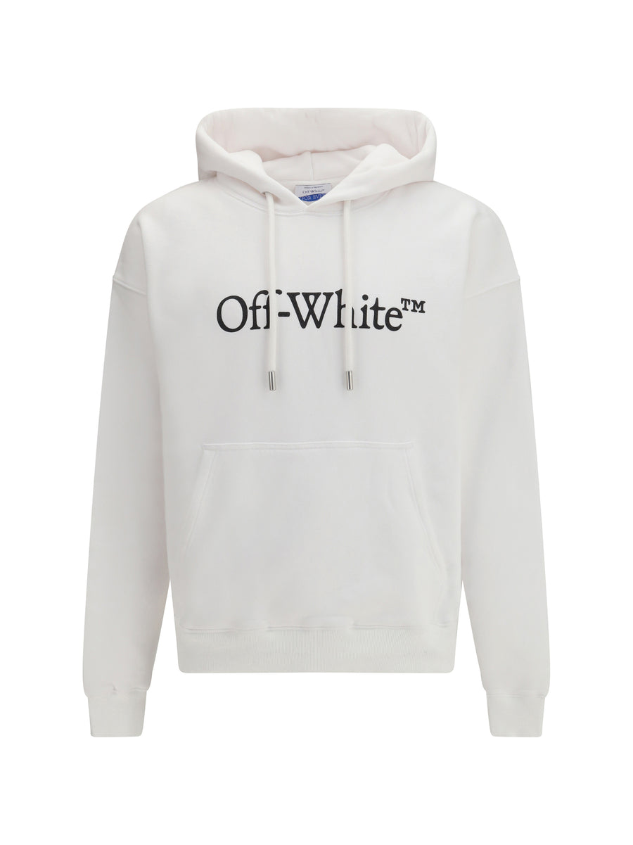 Hoodie Big Bookish Skate White-Black White/black Cotton Sweatshirts