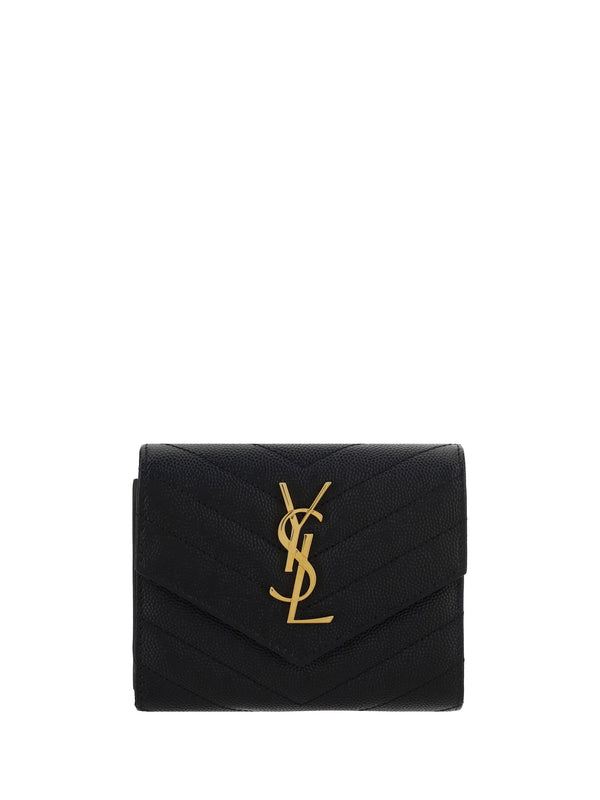 Saint Laurent 100% calf leather (Bos Taurus) wallet in black