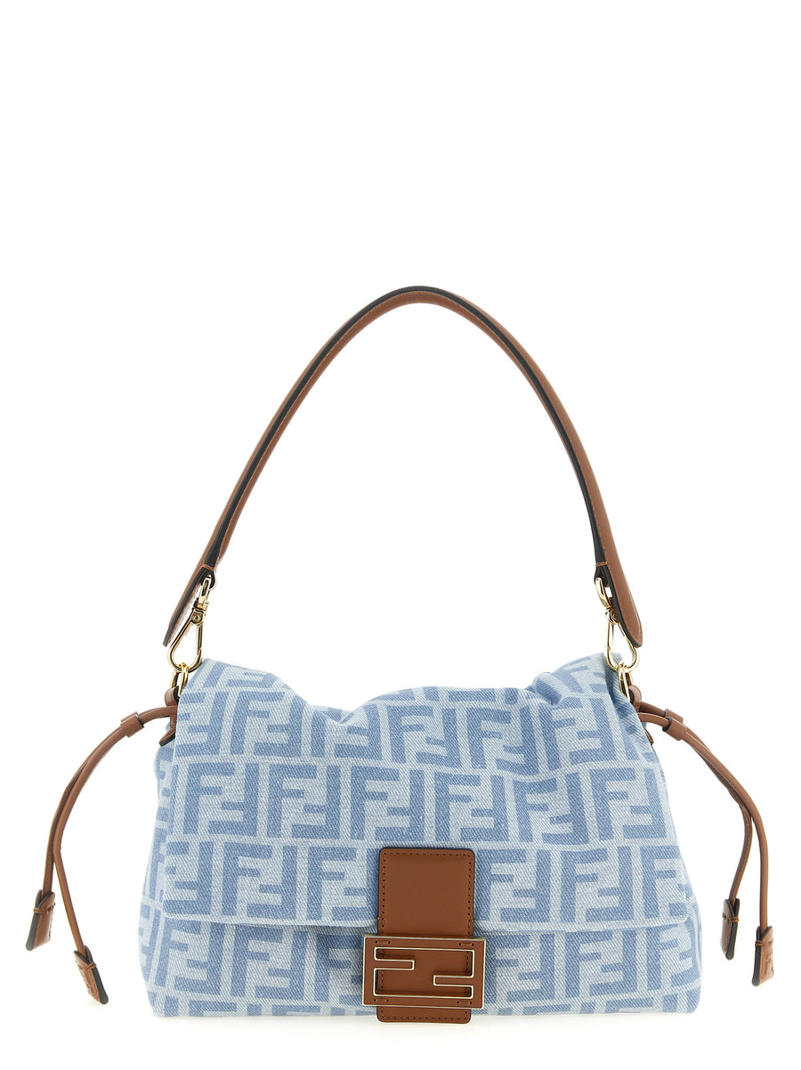 Fendi Mamma Baguette Shoulder Bag — Blue
