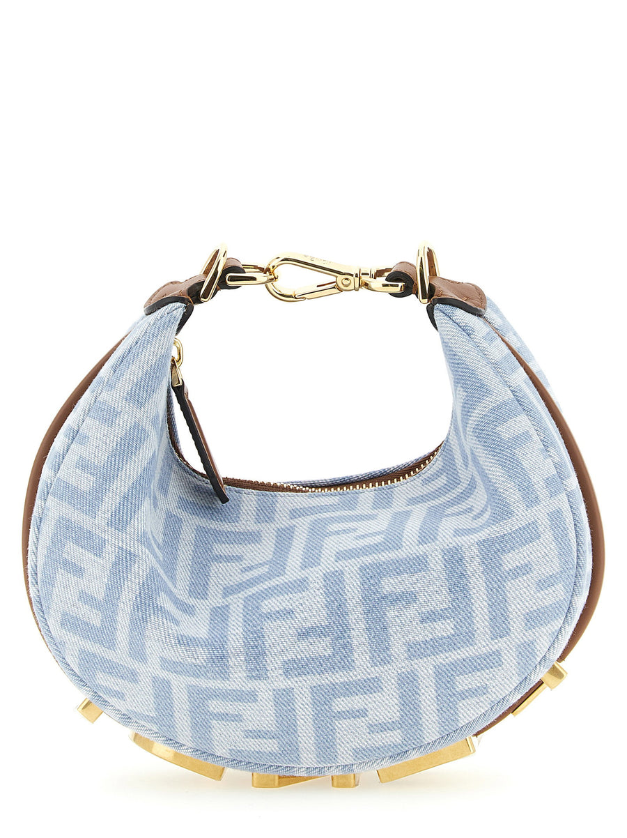 حقيبة هوبو Fendi فينديجرافي — أزرق