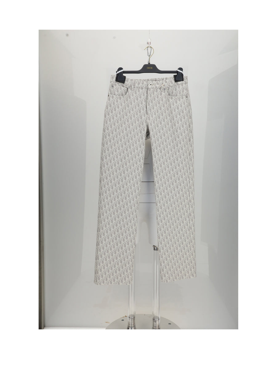 Denim Pants Grey Cotton Jean