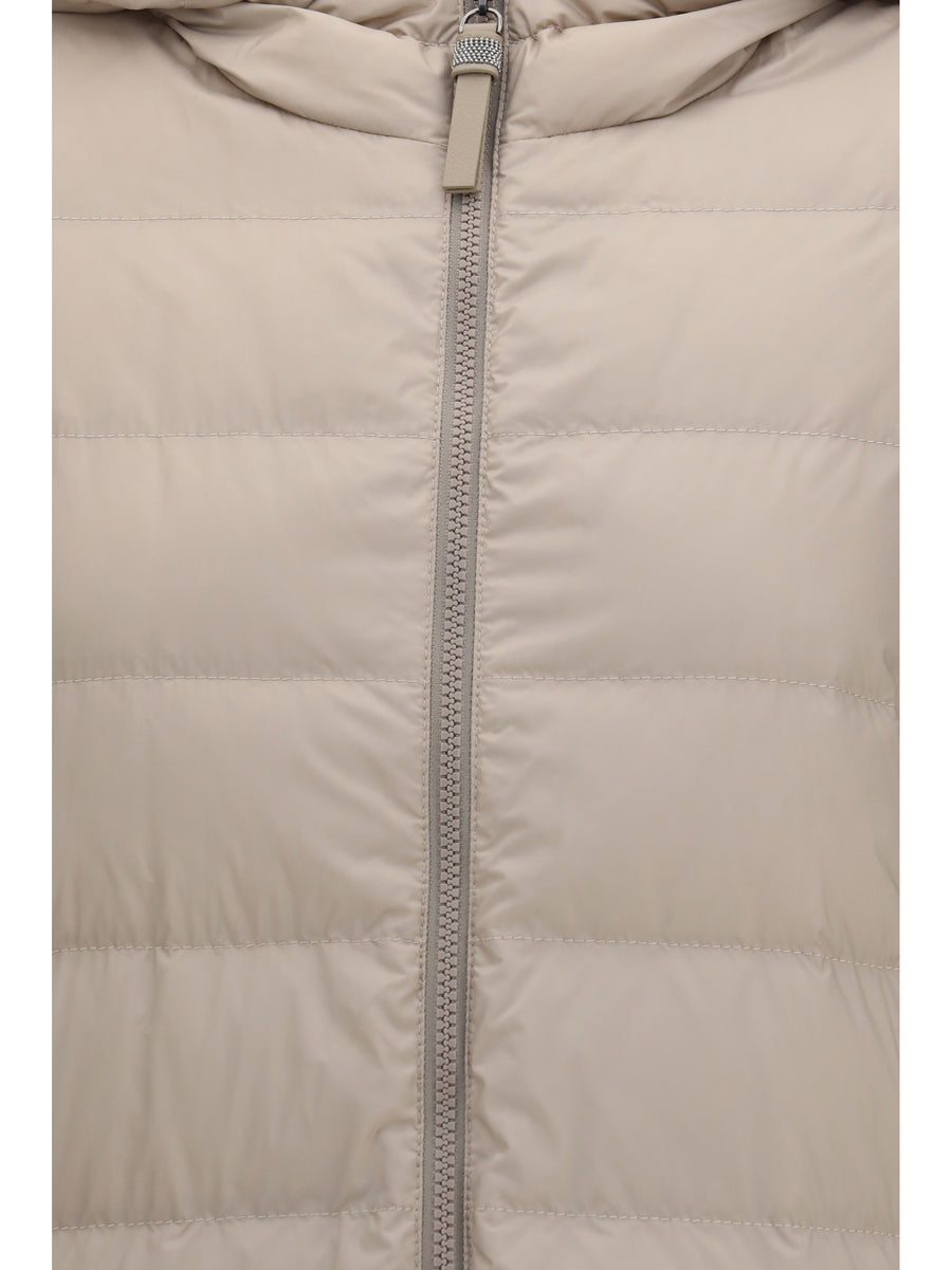 Puffer Jacket Monili Chain Dove Grey Outer: Polyamide