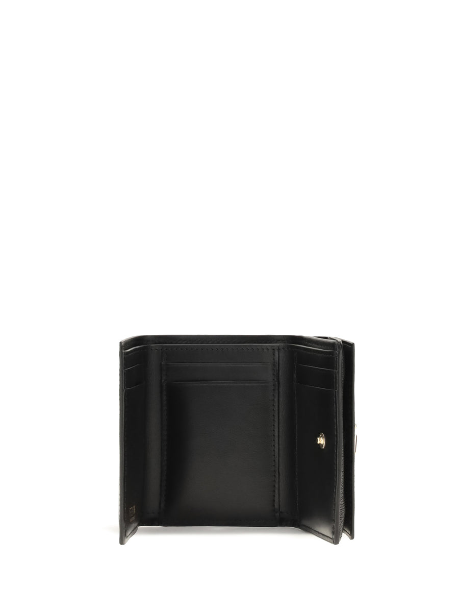 Mini Trifold Wallet Ff Leather Black Calf & Purses