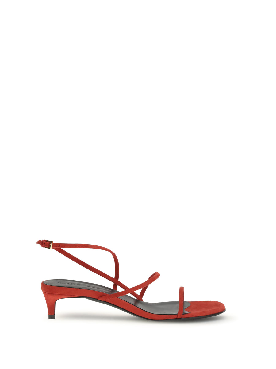 Khaite 100% Calf Leather Bos Taurus sandal in red