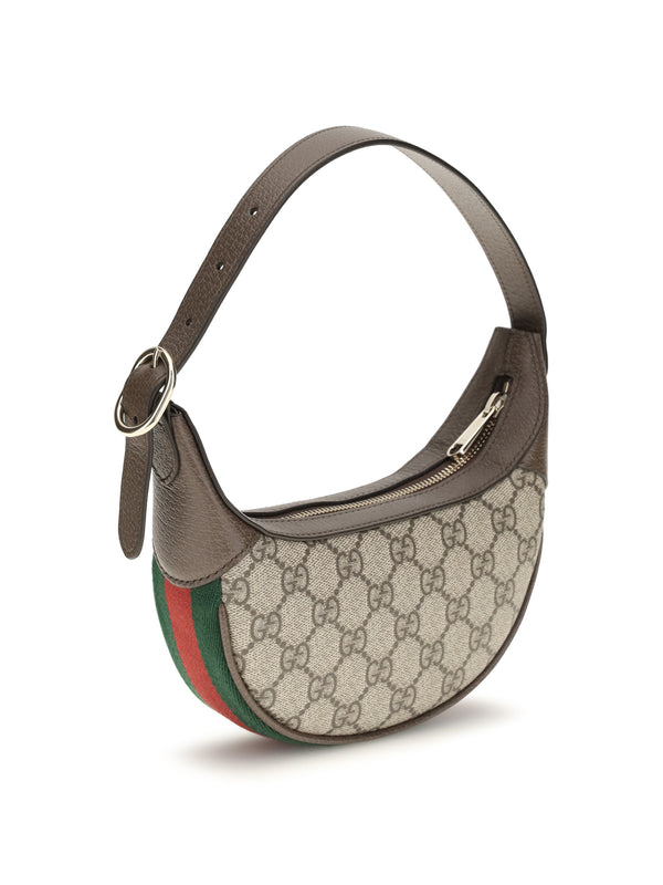 Shoulder Bag Small Ophidia Coated Gg Old Brown/black/steel/green Fabric Handbags