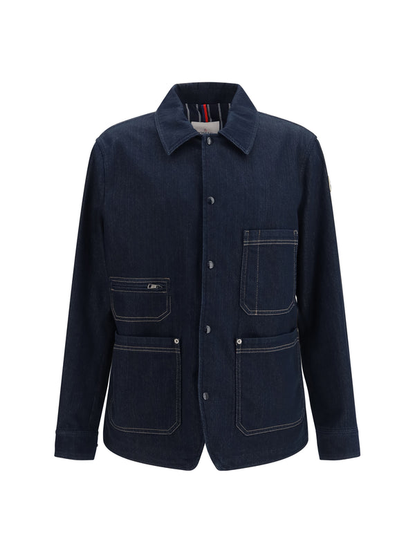 Moncler 75% Cotton shirt jacket in navy