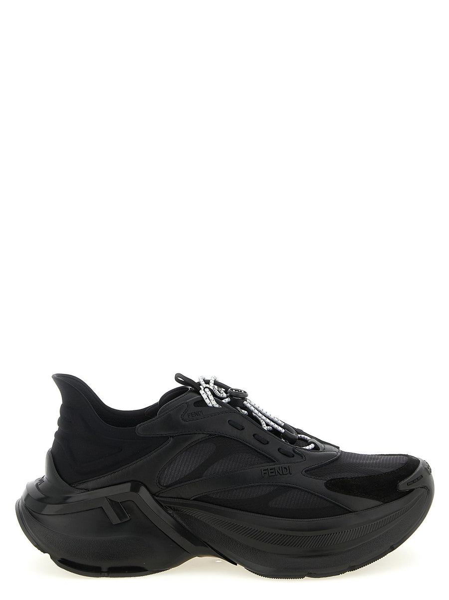 Fendi F-Light Sneakers — Black