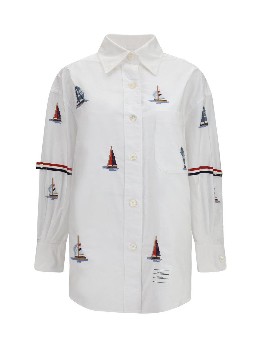 Thom Browne 100% Cotton shirt in white
