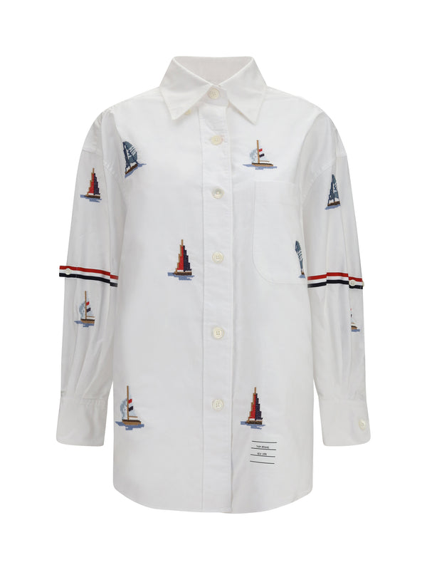 Thom Browne 100% Cotton shirt in white