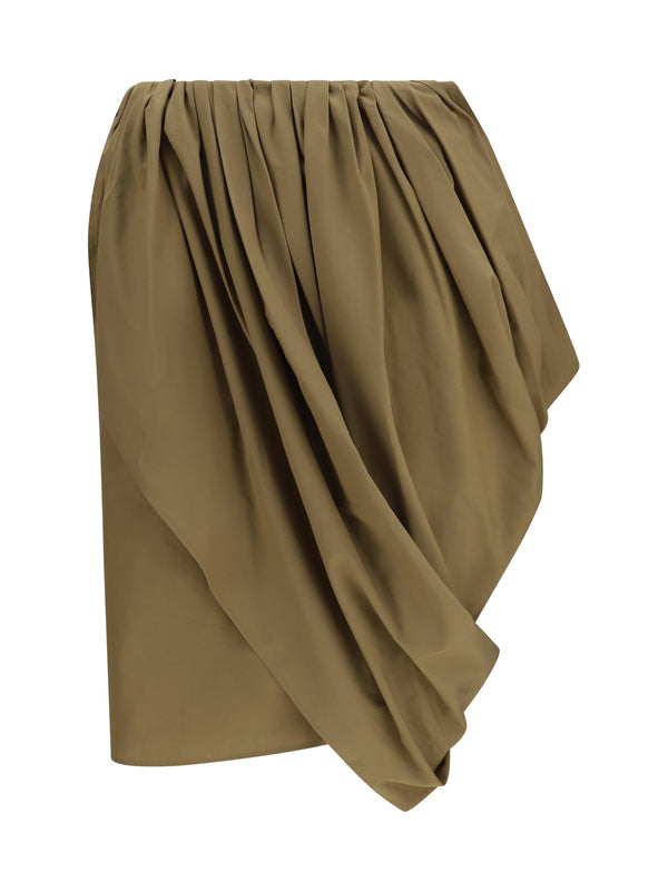 Chloé 100% cotton skirt in olive