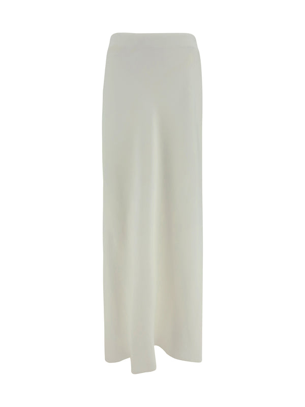 Brunello Cucinelli 73% viscose; 27% linen skirt in beige