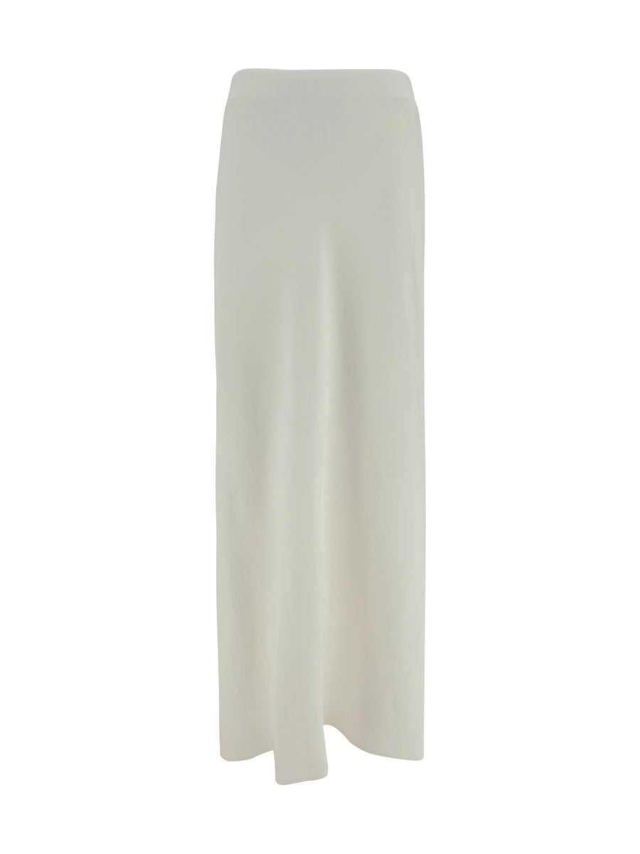 Brunello Cucinelli 73% viscose; 27% linen skirt in beige