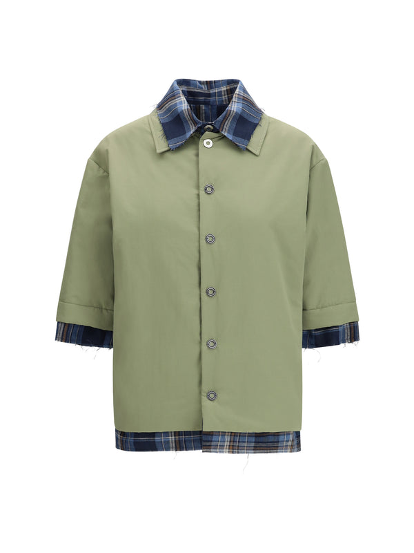 Marbell Outer: 85% polyamide bowling shirt in green