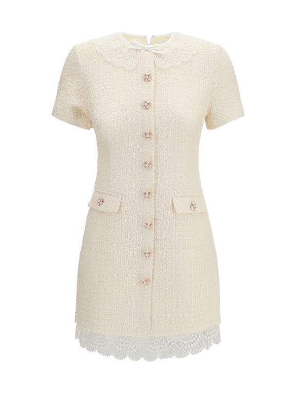 Self-Portrait 75% Polyester mini dress in beige