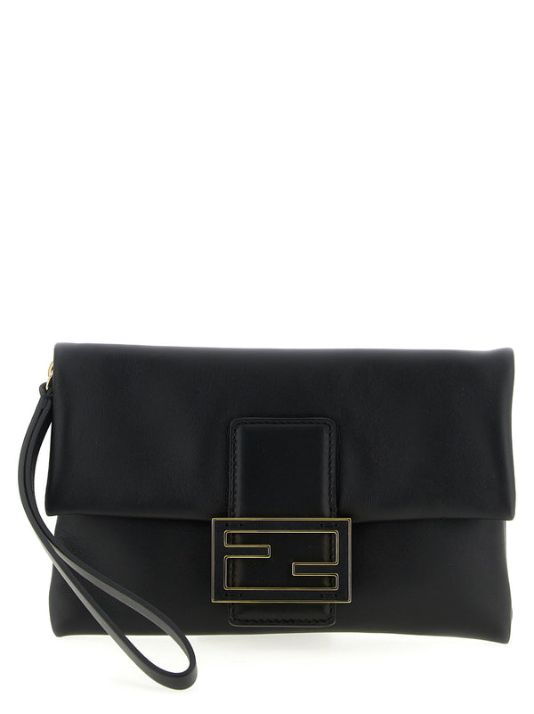 حقيبة كلاتش Fendi ماما Baguette — أسود