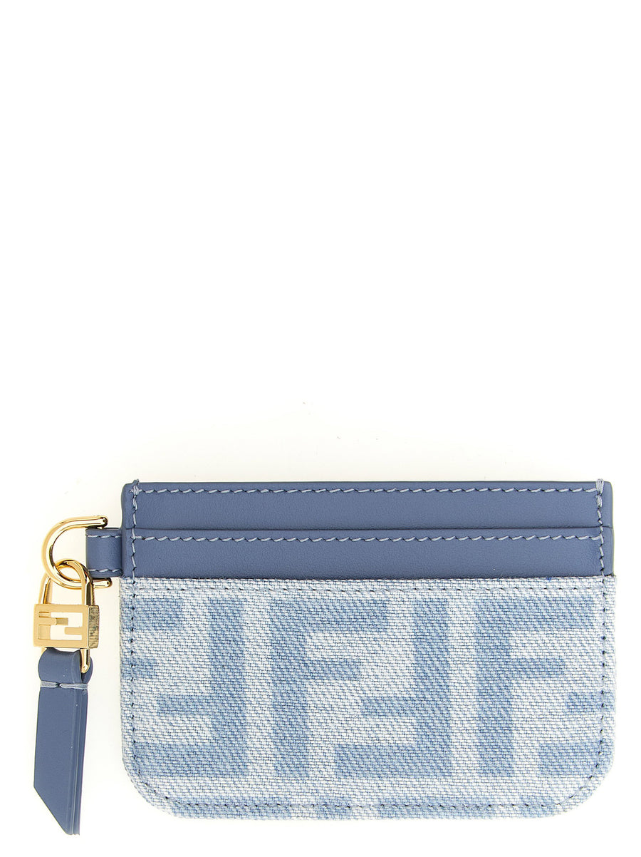 Fendi Baguette Card Case — blue