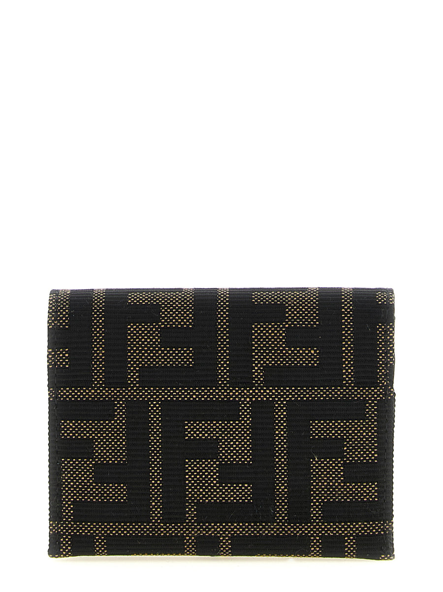 Fendi FF Zucca Jacquard Card Case — Black