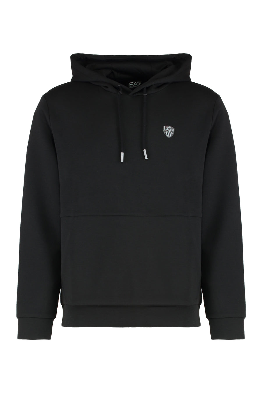 Hooded Sweatshirt Technical Fabric Black Polyester Jumpers