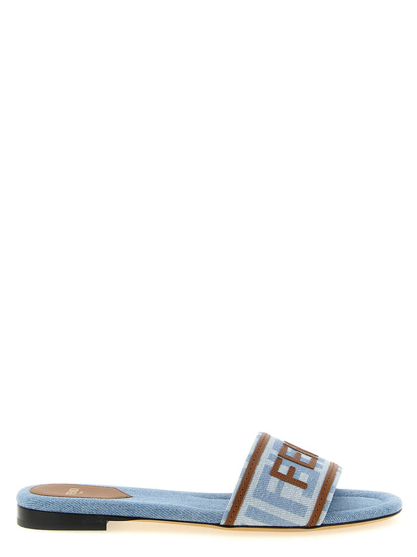 Fendi Roma Slide Sandal — Blue
