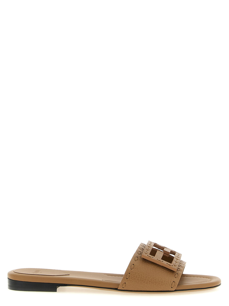 Fendi Baguette Slide — camel