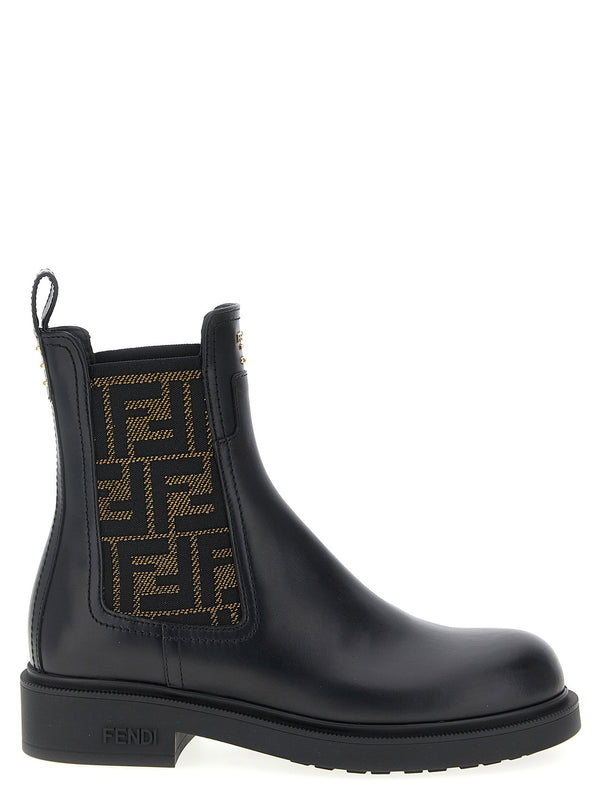 حذاء بوت Fendi فيلو — أسود