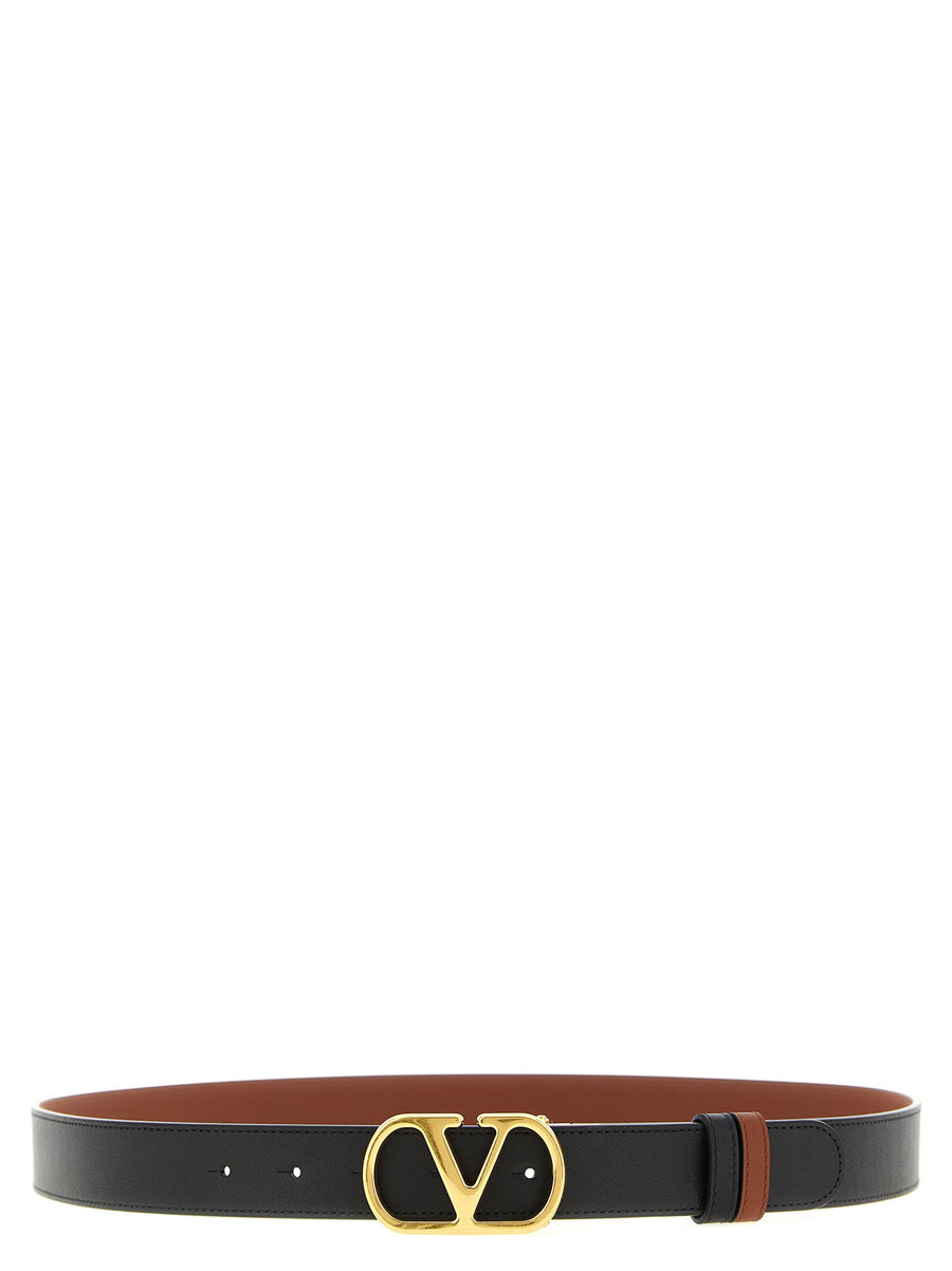 Valentino Garavani Reversible Vlogo Belt — Black