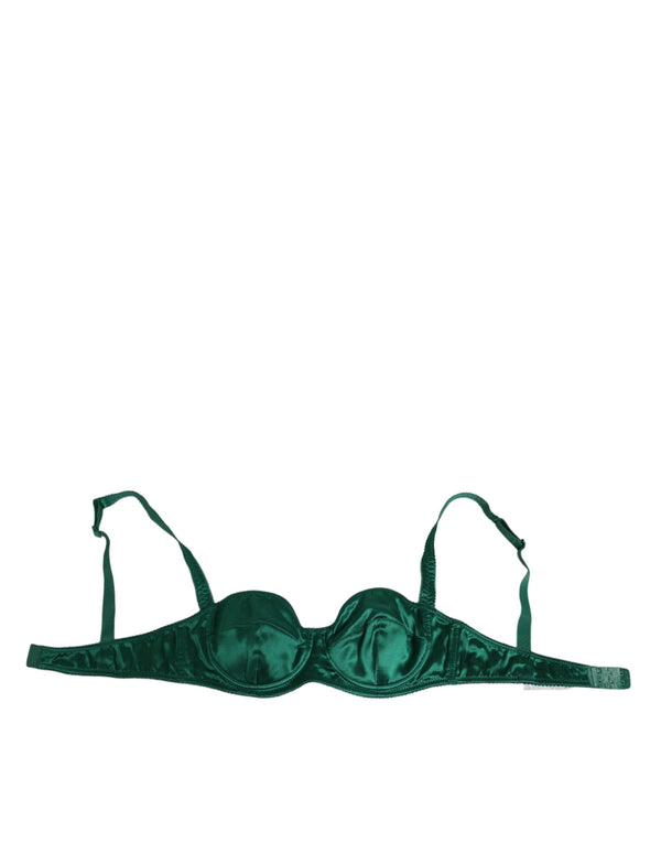 Dolce & Gabbana 94% Silk bra in green