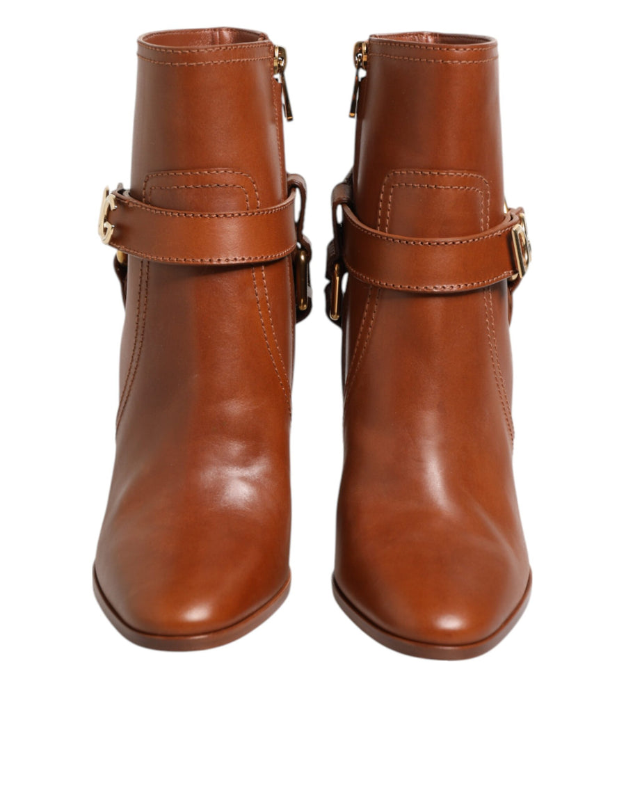 Dolce & Gabbana 100% Calf Leather ankle boot in brown