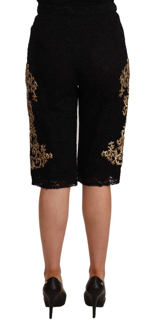 Dolce & Gabbana 90% Viscose shorts in black
