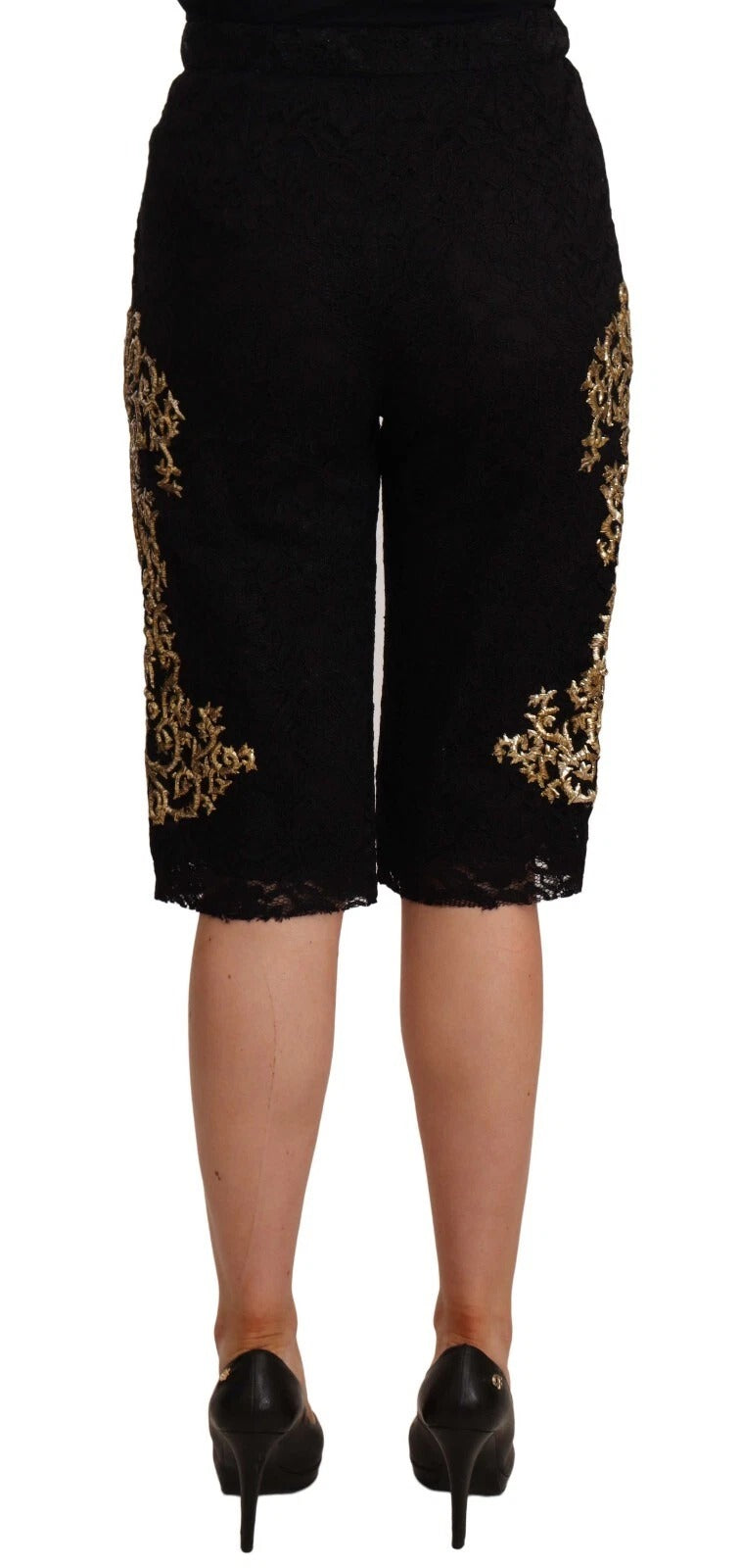 Dolce & Gabbana 90% Viscose shorts in black
